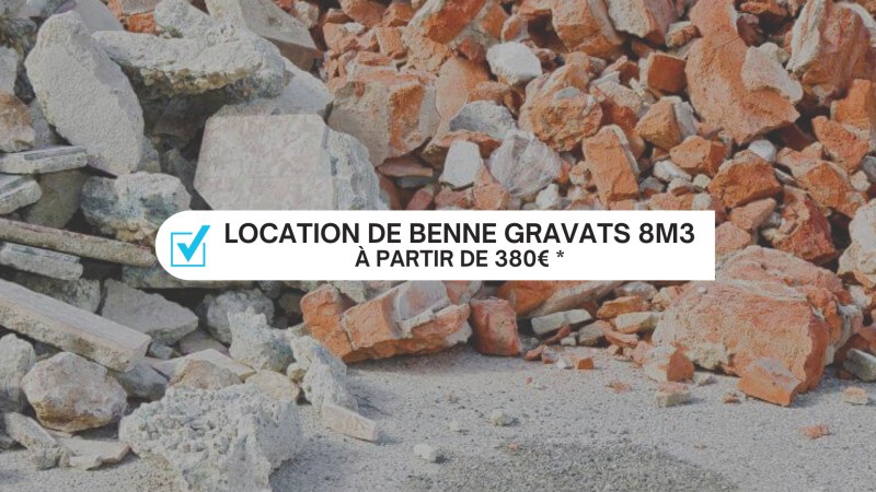Location benne à gravats 8m3 avignon 