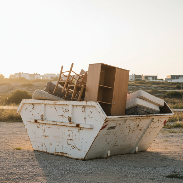 Location de benne DIB de 12m3 pour particuliers à Marseille vers la Valentine : débarrassage complet de votre ancien mobilier lourd