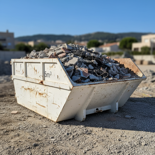 Location de benne pour gravats de 5m3 pour professionnels à Marseille vers Château-Gombert : solution très pratique pour l'évacuation de vos chantiers