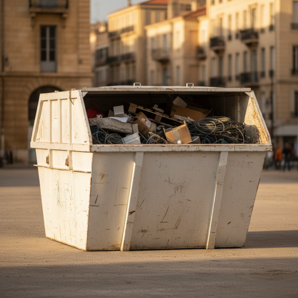 Louer une benne DIB fermée de 10m3 pour artisans à Marseille vers le centre-ville : évacuation sécurisée de vos déchets d'entreprise