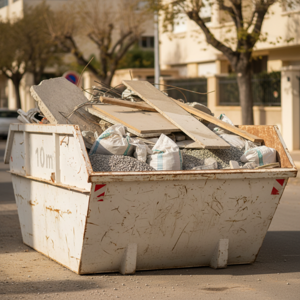 Louer votre benne à gravats de 10m3 pour un particulier à Marseille vers la Blancarde : enlèvement suite à un très grand aménagement