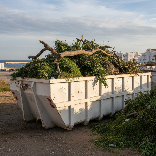 Pose de benne à déchets verts de 15m3 pour les jardiniers à Marseille vers la Pointe-Rouge : évacuation sécurisée de vos lourds branchages
