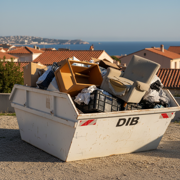 Réserver une benne DIB de 7m3 pour particuliers à Marseille vers l'Estaque : enlèvement rapide suite à votre très grand déménagement