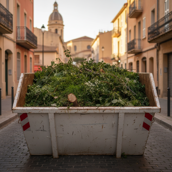 Réserver une benne pour déchets verts de 5m3 pour les copropriétés à Marseille vers le centre-ville : enlèvement et traitement très sécurisé