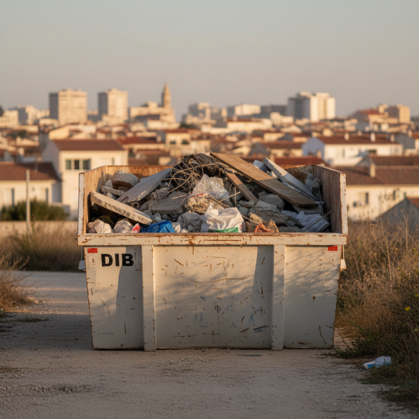 Réservez votre benne DIB de 15m3 pour professionnels à Marseille vers Saint-Barnabé : enlèvement en grande urgence de vos déchets de chantier