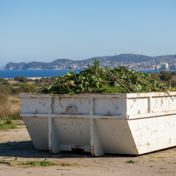Tarif de location de benne pour végétaux de 20m3 pour professionnels à Marseille vers l'Estaque : évacuation rapide après entretien des parcs