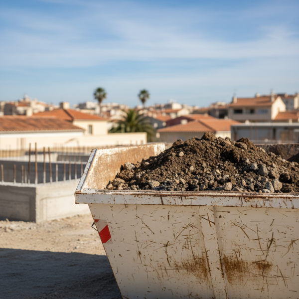 Tarif location benne à terre de 12m3 pour artisans à Marseille vers Saint-Barnabé : retrait rapide de la terre après votre construction